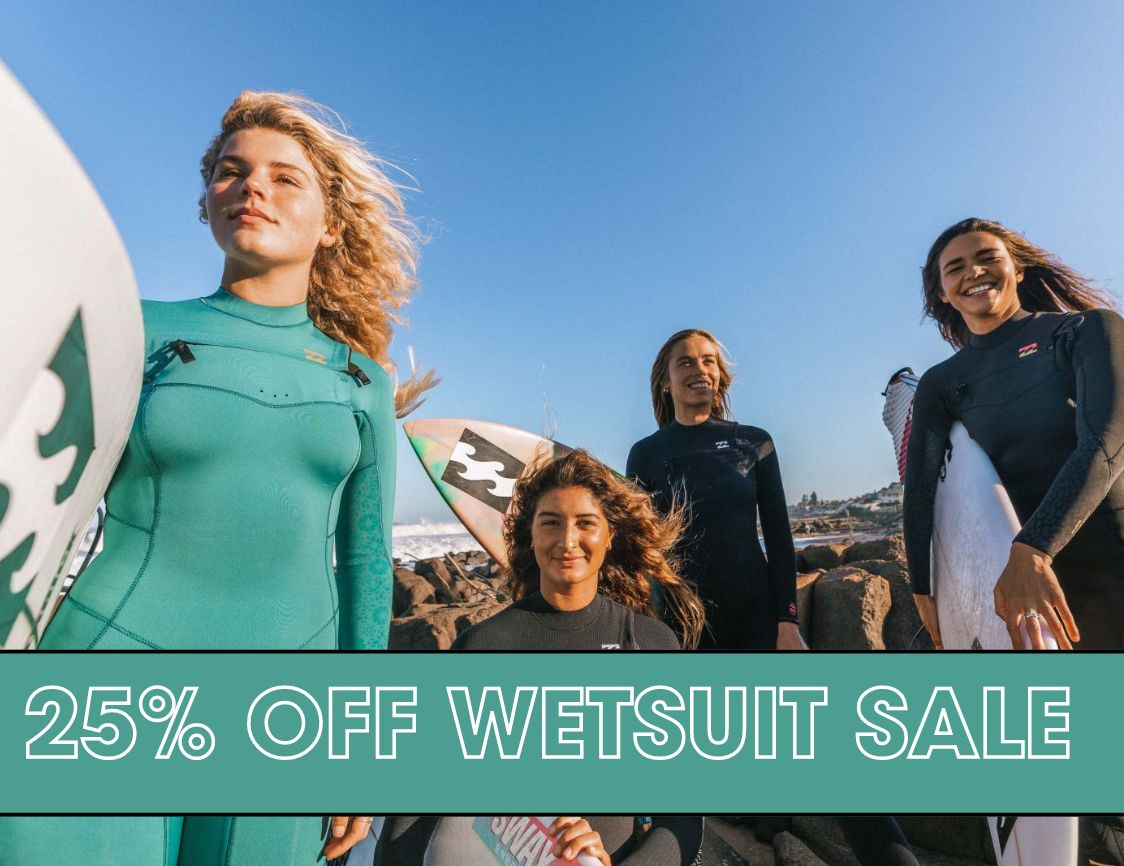 25% OFF WETSUITS
