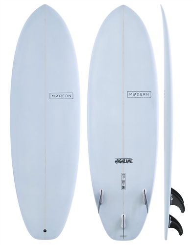 Modern Highline PU Surfboard, Sky Blue