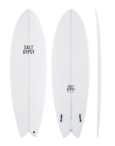 Salt Gypsy Surfboards Shorebird PU Surfboard, New 22-23 Colour Hard White
