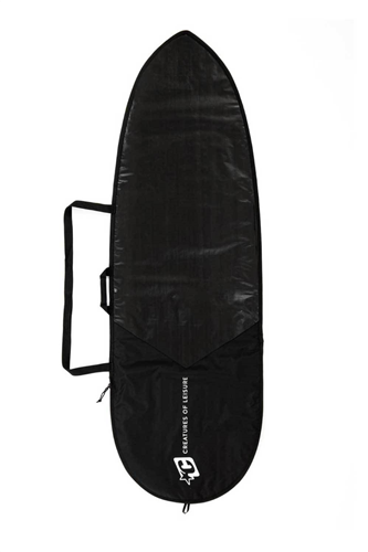 Creatures Of Leisure Fish Icon Lite Surfboard Bag, Black/ Silver