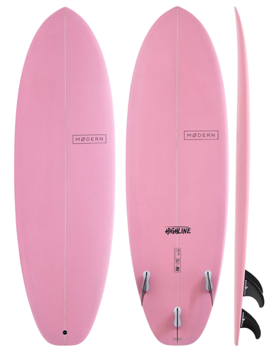 Modern Highline PU Surfboard, New 22-23 Colour, Candy Pink