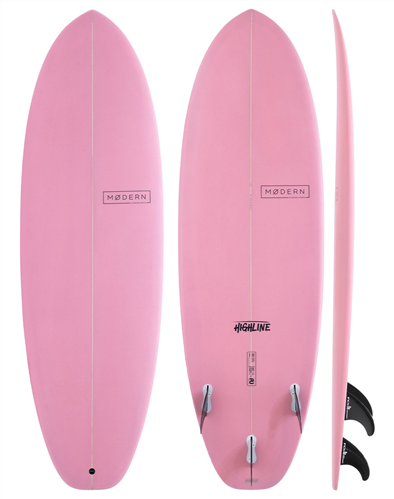 Modern Highline PU Surfboard, Candy Pink