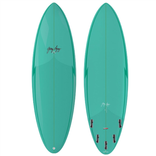 Gerry Lopez Squirty Five-Fin Surfboard, Green