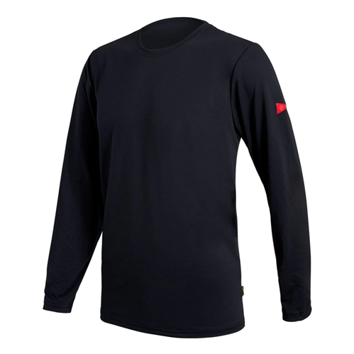 FLORENCE MARINE X AIRTEX LONG SLEEVE RASH SHIRT, BLACK