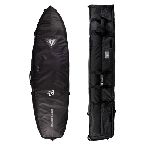 Creatures Of Leisure Shortboard Multi Tour DT2.0 Surfboard Bag, Black Silver