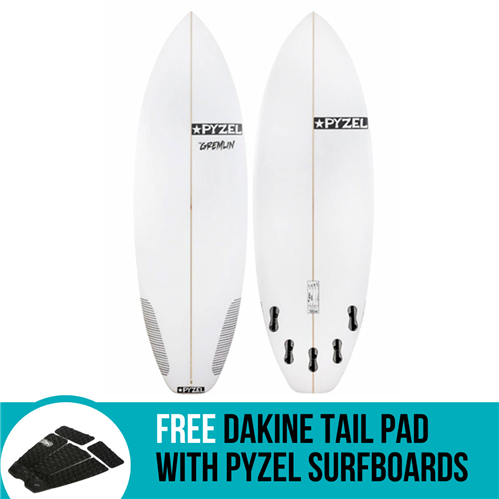 Pyzel Gremlin XL Surfboard with 3 or 5 Future Fin Plugs