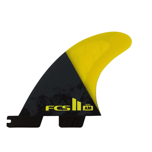 FCS II AM PC Large Yellow Quad Rear Retail Fins