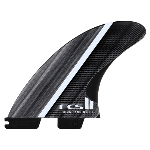 FCS II MF Glass Fibre Fusion Smoke/White Large Tri Retail Fins