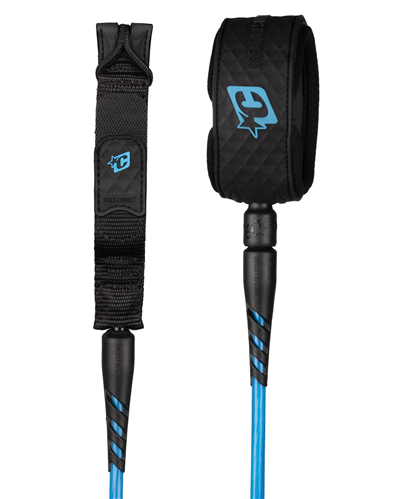 Creatures Of Leisure Medium Duty 6 Leash, Cyan Twist Blk