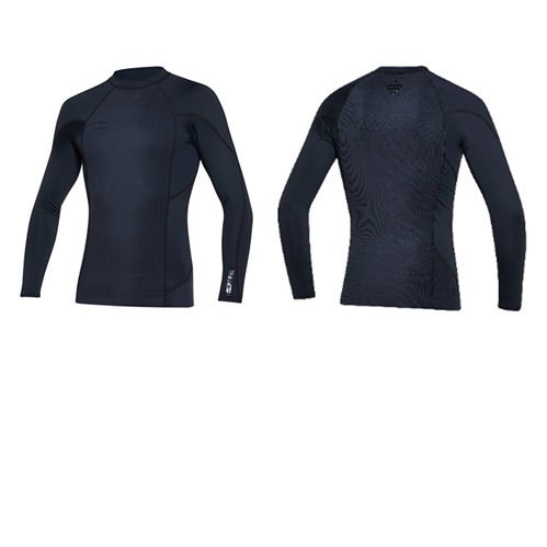 O'Neill HYPERFREAK TB3X NEO/LYCRA LS CREW WETSUIT TOP, BLACK