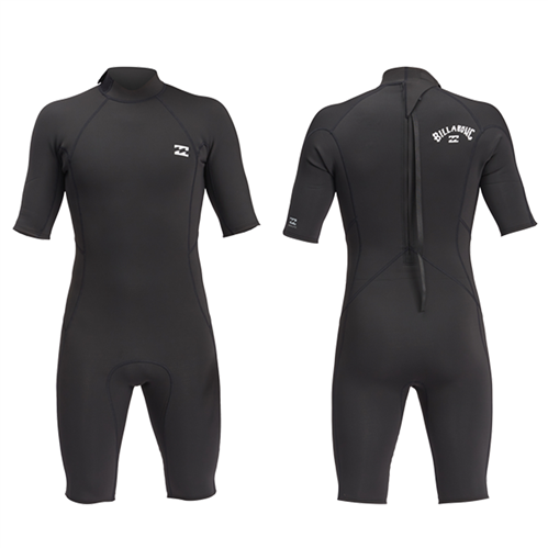 Billabong Wetsuits 2/2mm ABSOLUTE BZ SS FL SPRING SUIT, BLACK