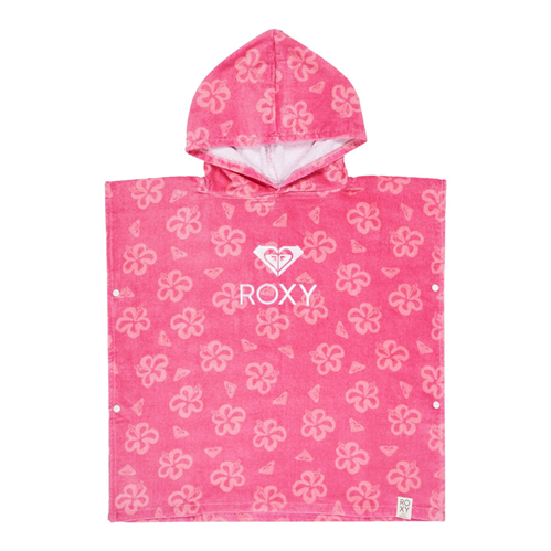 Roxy KIDS TW STAY MAGICAL HOODED TOWEL, PINK COSMOS FLIP FLOWERS