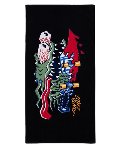 Santa Cruz MEEK SCRATCHED SLASHER TOWEL, BLACK