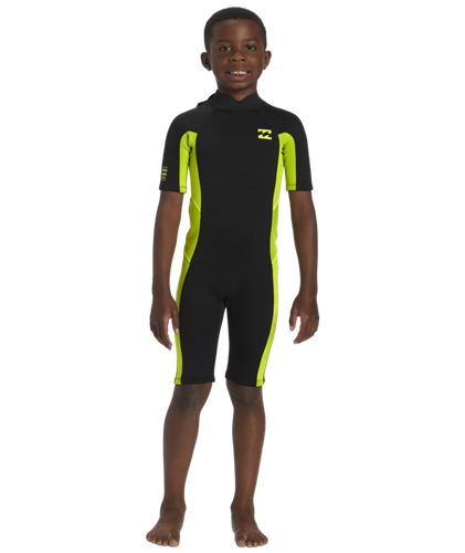 Billabong Wetsuits 2/2mm TODDLER FOIL BZ FL SPRING SUIT, FLURO LIME
