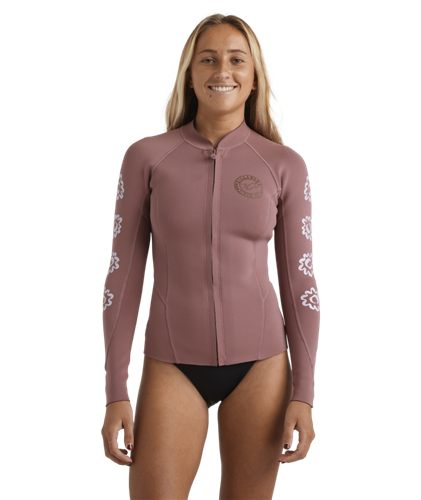 Billabong Wetsuits PEEKY JACKET NATURAL 1MM, ROSEWOOD