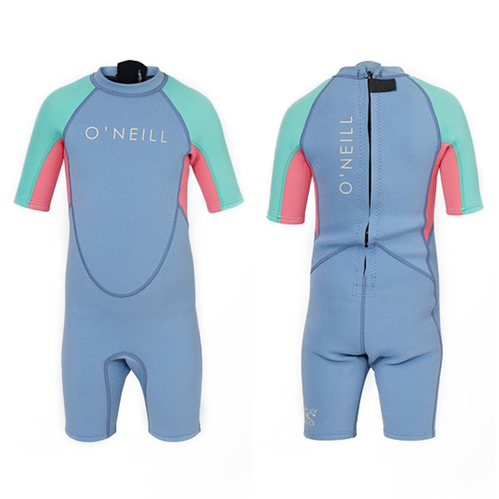 O'Neill GIRLS TODDLER REACTOR BZ SS Spring Suit 2MM, DENIM BLUE