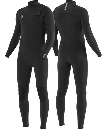 Vissla Wetsuits 7 SEAS COMP 3/2MM FULL CHEST ZIP STEAMER, Black 2