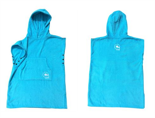 Curve 100% Cotton Hooded Towel, Aqua