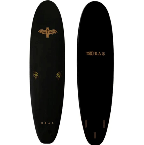 Drag Coffin 7'0 Thruster Softboard, Black/ Black - Instore Drag Coffin 7'0 Thruster Softboard, Black/ Black - Instore