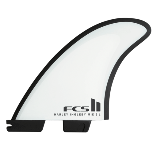 FCS II Harley Mid PC Large White Quad Rear Retail Fins, Wht