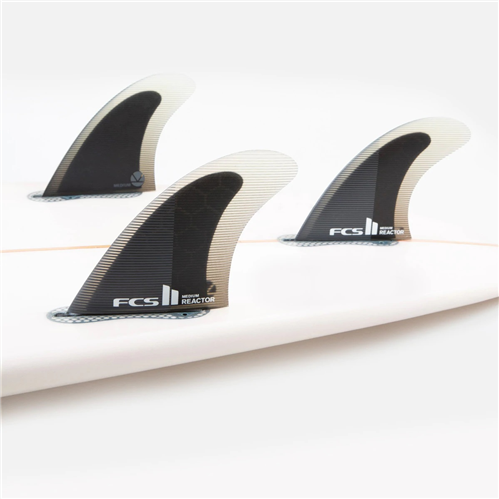 FCS II Reactor PC Large Thruster Fin Set, Charcoal/Black