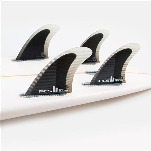 FCS II Reactor PC Medium Charcoal/Black Quad Rear Fin Set