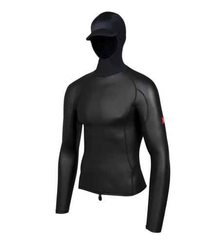 FLORENCE MARINE X Windshield Long Sleeve Hooded Rashguard, Black