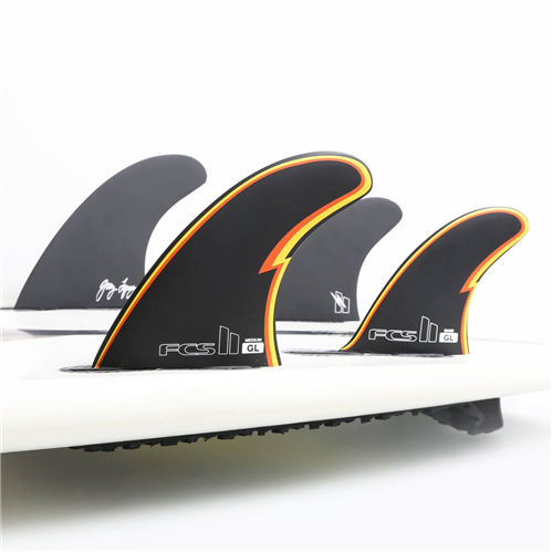 FCS II Gerry Lopez GL PC Medium Black Tri-Quad Retail Fins