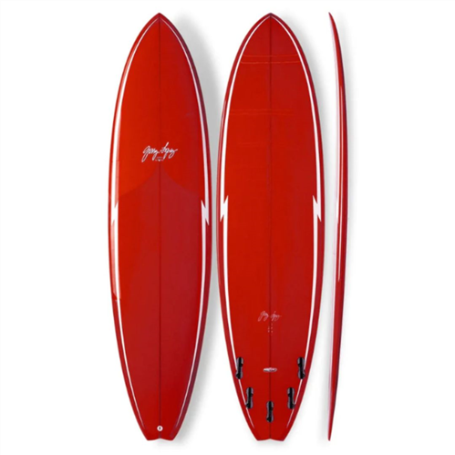 Gerry Lopez Little Darlin PU Five-Fin, Red, 7'6