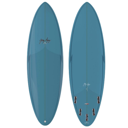 Gerry Lopez Squirty Five-fin Surfboard, Blue