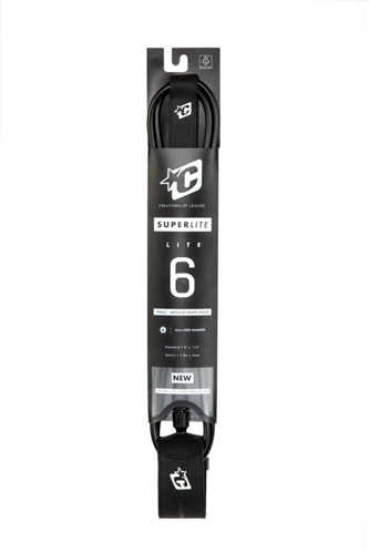 Creatures Of Leisure Superlite Pro 6 Leash, Black Silver