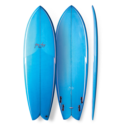 Gerry Lopez Something Fishy PU Quad-fin, Blue, 5'6