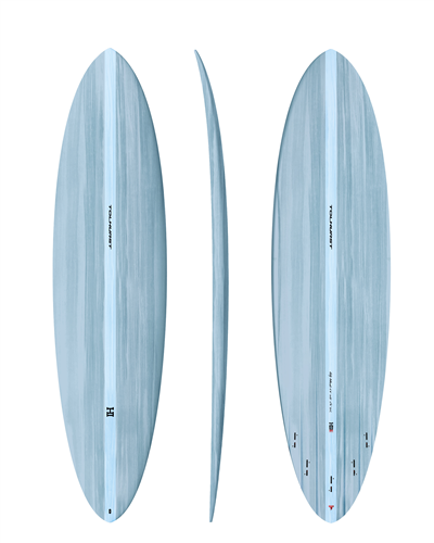 Thunderbolt Harley Ingleby Mid 6  Surfboard, Light Blue