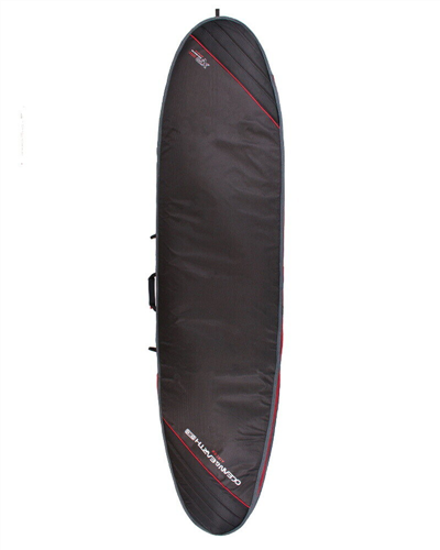 Ocean & Earth AIRCON Longboard Surfboard Bag, BLK/RED