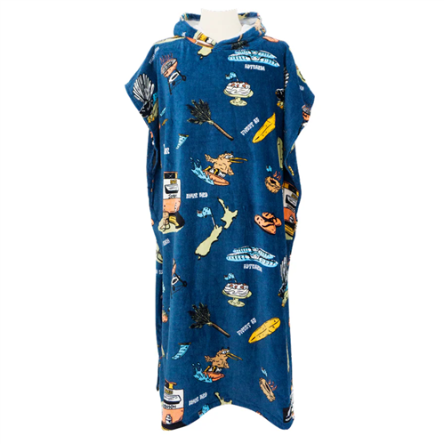 Sticky Johnson 100% Cotton Kiwi Summer Unisex Hooded Towel, Blue