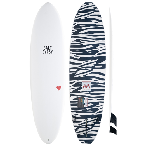 Salt Gypsy Surfboards x CYNTHIA ROWLEY Mid Tide ES CR Surfboard, Shark Deterrent