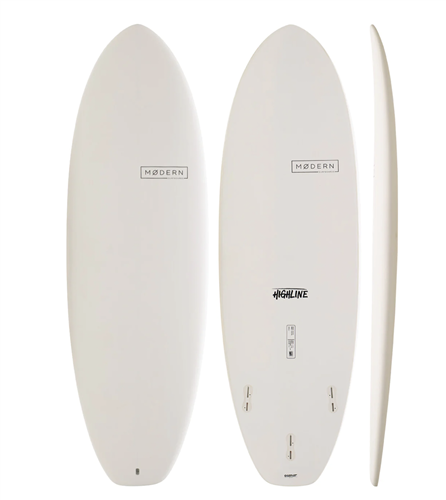Modern Highline Epoxy Soft Surfboard, White