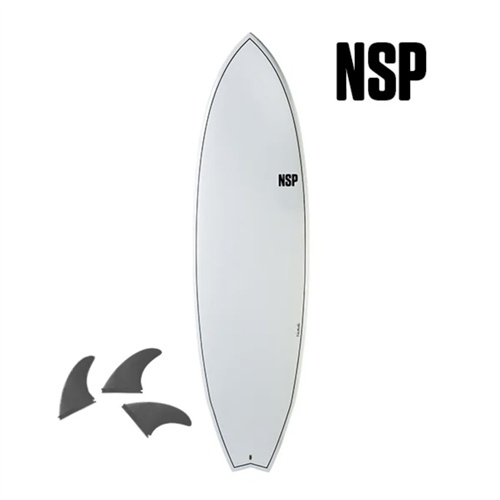 NSP Elements HDT Fish Surfboard, White FTU