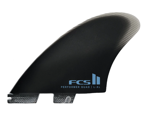 FCS II Performer Quad PG L-XL Retail Fins, Black