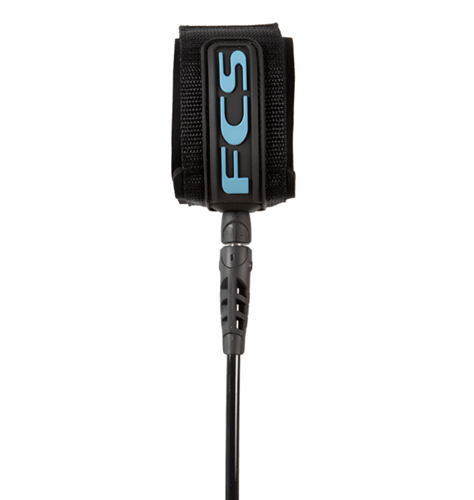 FCS 6' All Round Classic Leash, Tranquil Blue/Black