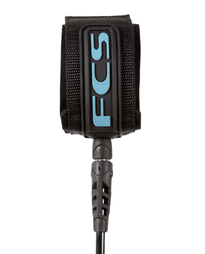 FCS 6' Comp Classic Leash, Tranquil Blue/Black