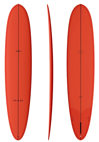 Thunderbolt Surfboards Kai Sallas Lava Flow Longboard, Lava Red
