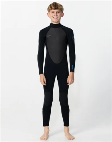 O'Neill KIDS REACTOR 2 BACK ZIP FULL 3/2MM, BLK/BLK