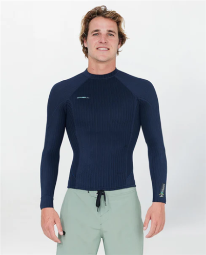O'Neill HYPERX LS CREW WETSUIT TOP 1.5MM, CARBON BLUE