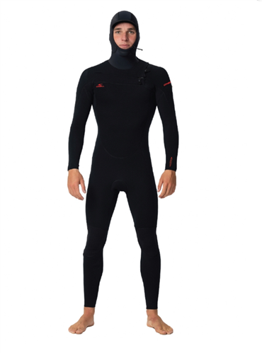 O'Neill REACTOR 2 GBS CZ FULL W/ HOOD 5/4MM WETSUIT, BLK