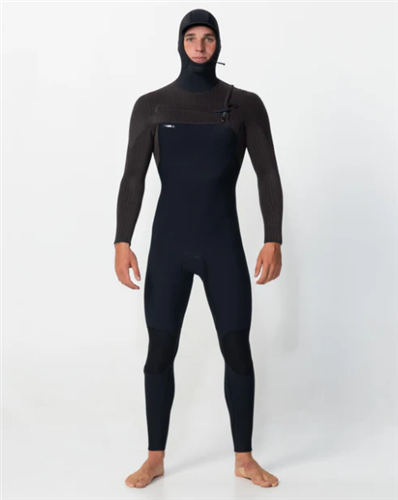 O'Neill Wetsuit HYPERFREAK CZ FULL W/ HOOD 5/4+MM, IN7 BLACK/ARABICA