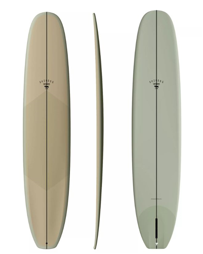 Thunderbolt Surfboards Skindog OG Double Scoop Longboard Surfboard, SAND/SAGE