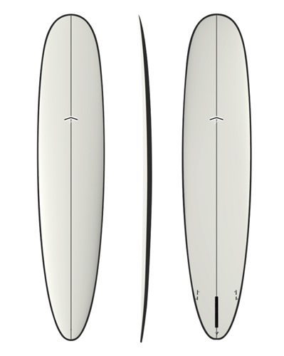 Thunderbolt Surfboards CJ Parallax Plus Surfboard, White/Carbon rail