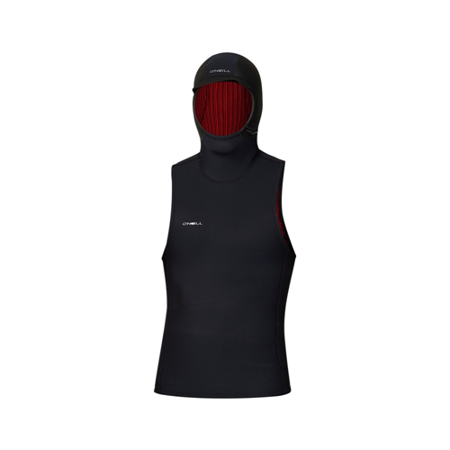 O'Neill HYPERFIRE NO SLEEVE GBS HOODED VEST, BLK BLACK