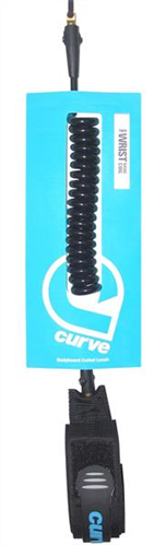 Curve Bodyboard Coil Wrist Leash - Double Swivel